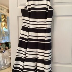 Kate Spade Black and White Striped Dress